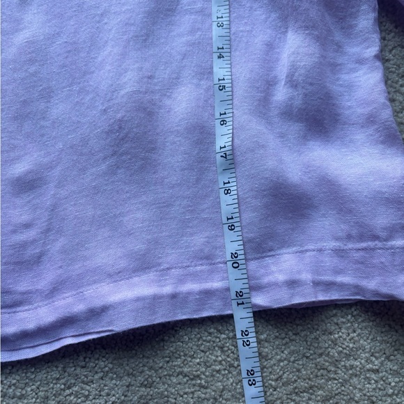 Martha Stewart Collection 100% Linen Lavender Top 3/4 Sleeve Size L - Picture 3 of 6